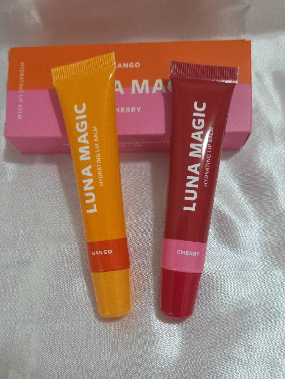 2pcs Hydrating Lip Balm Set - Mango & Cherry